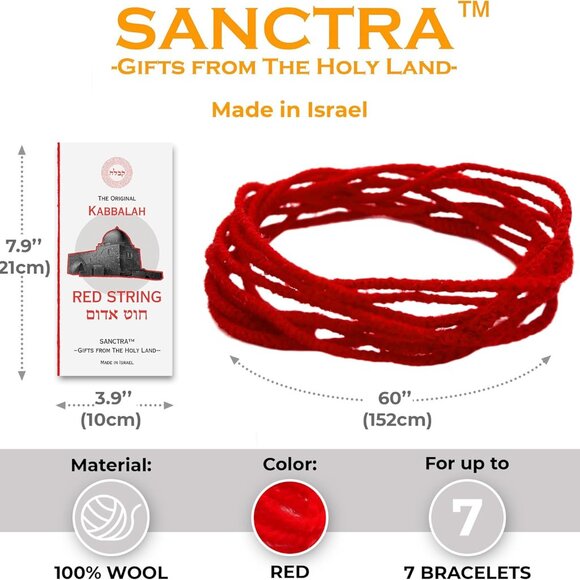 Kabbalah Red String Wool 60" for Evil Eye Protection Key Features - Picture 5 of 7